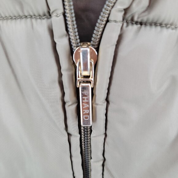 PHARD Italy Long Puffer Coat w/ Real Fur Hood – Size M - Picture 8 of 10